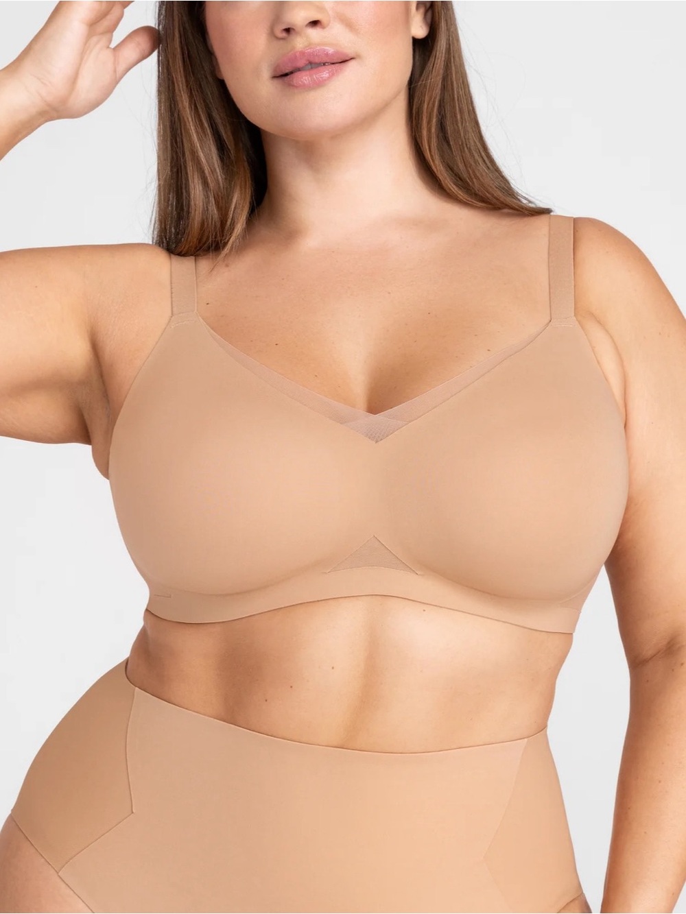 NWT Honeylove CrossOver Bra Sand Size 44DD(E)/DDD
